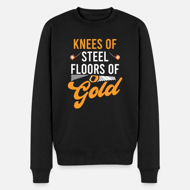 Installation au sol - Pull Premium bio Homme - noir