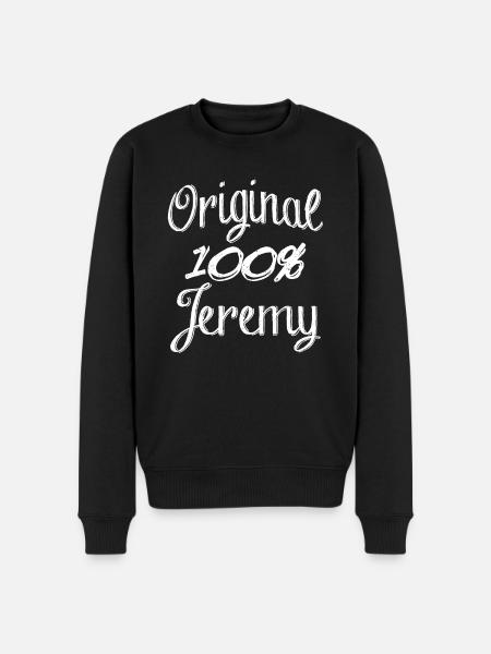 Original 100% Jeremy - Männer Premium Bio Pullover - Schwarz