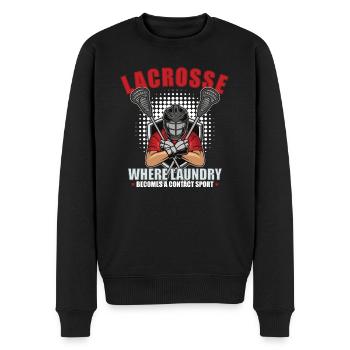 Lacrosse-spieler Lacrosse-trainer Lax Player - Männer Premium Bio Pullover - Schwarz - Vorne - Nico (187cm)