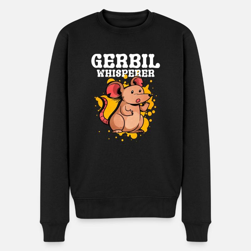 Gerbille Souris Cadeau - Pull Premium bio Homme - noir