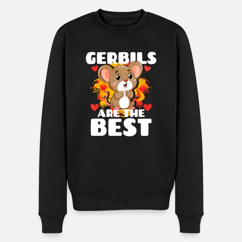 Gerbille Souris Cadeau - Pull Premium bio Homme - noir