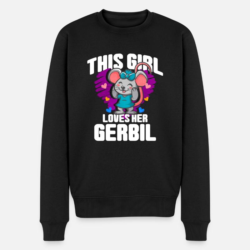 Gerbille Souris Cadeau - Pull Premium bio Homme - noir
