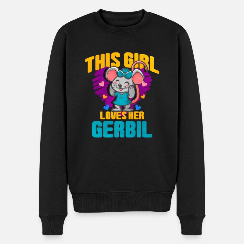 Rennmaus Maus Geschenk - Männer Premium Bio Pullover - Schwarz