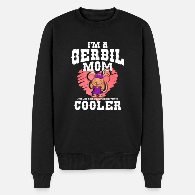 Cadeau de souris gerbille - Pull Premium bio Homme - noir