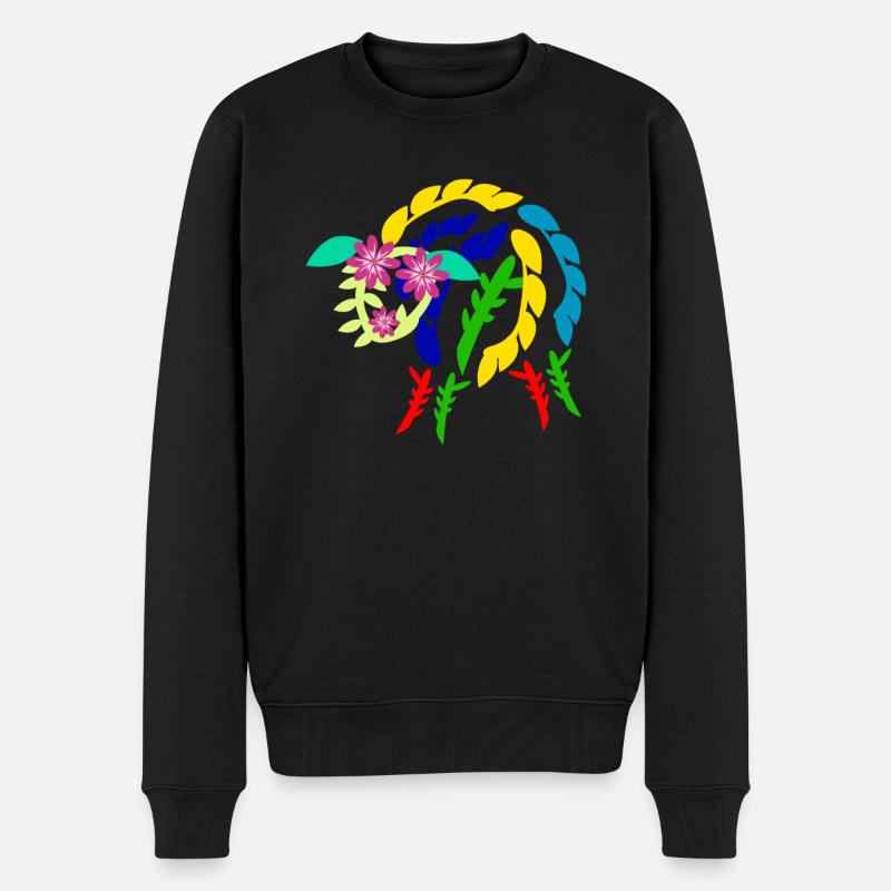 Moutons de fleurs Moutons - Pull Premium bio Homme - noir