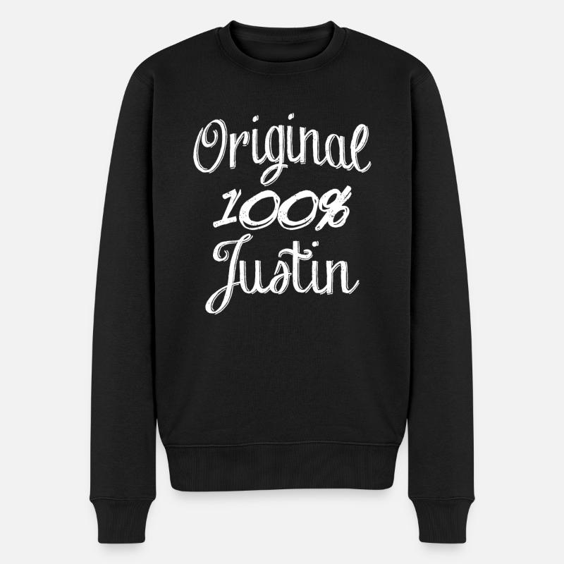 Original 100% Justin - Pull Premium bio Homme - noir