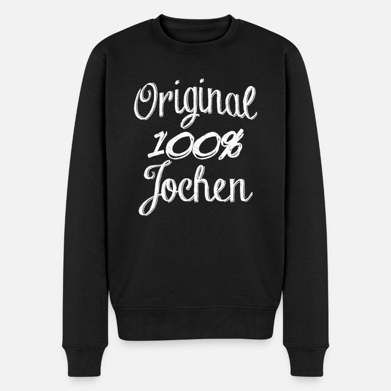 Original 100% Jochen - Männer Premium Bio Pullover - Schwarz