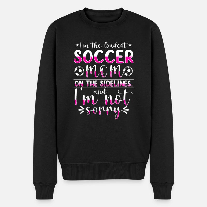 Fußball-Mutter Gameday Soccer Mom - Männer Premium Bio Pullover - Schwarz