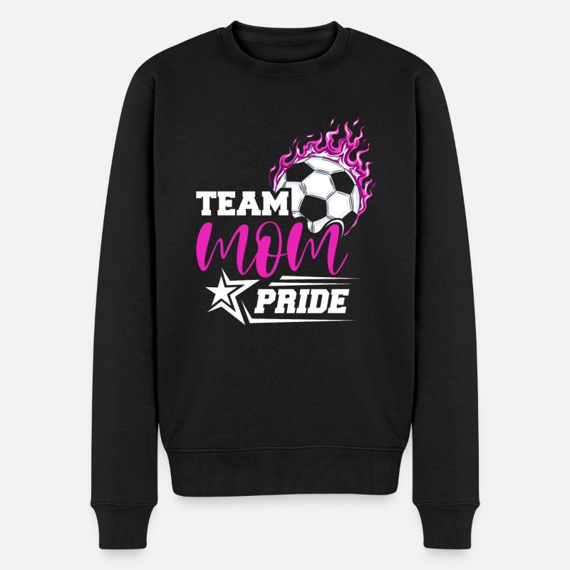 Fußball-Mutter Gameday Soccer Mom - Männer Premium Bio Pullover - Schwarz