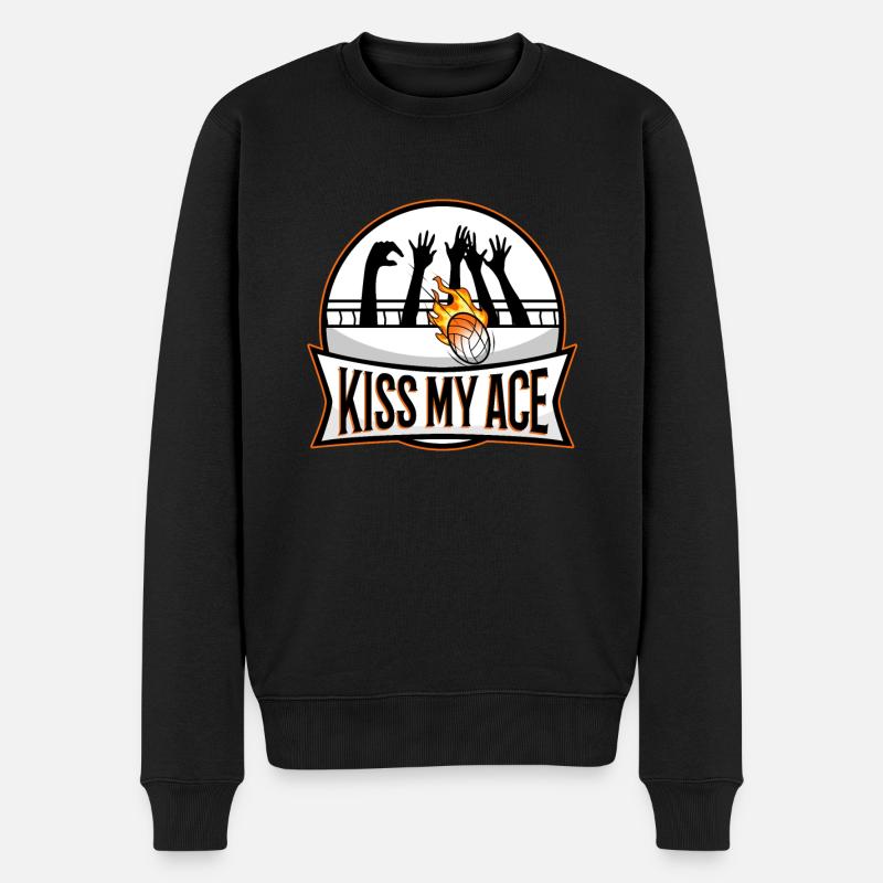 Embrasse mon as du volleyball - Pull Premium bio Homme - noir