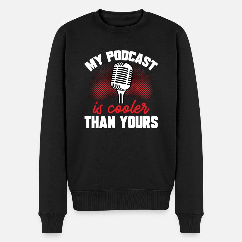 Podcaster Podcast - Männer Premium Bio Pullover - Schwarz