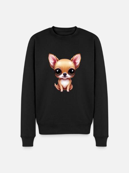 Chihuahua Cuteness Overload - Men's Premium Organic Jumper - black