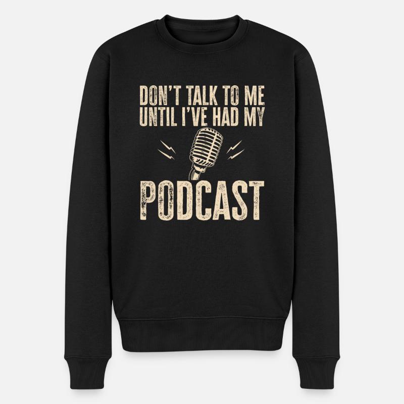 Podcaster Podcast - Männer Premium Bio Pullover - Schwarz