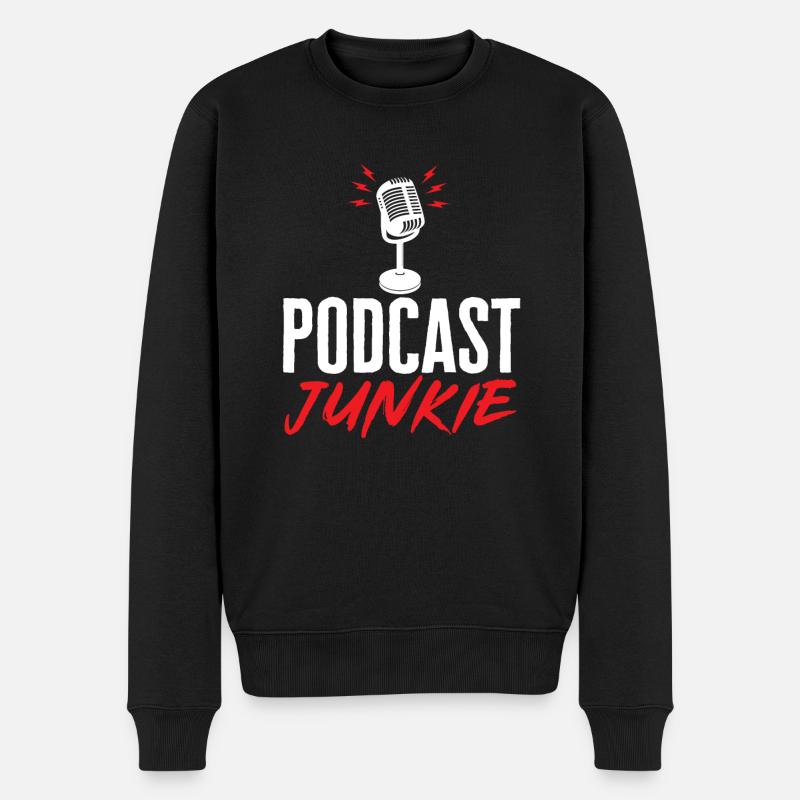 Podcaster Podcast - Männer Premium Bio Pullover - Schwarz