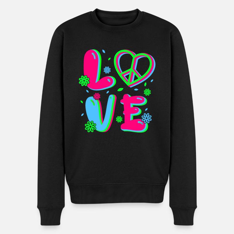 80er Jahre Retro KostümMottoparty Kostüm 90s Party - Männer Premium Bio Pullover - Schwarz