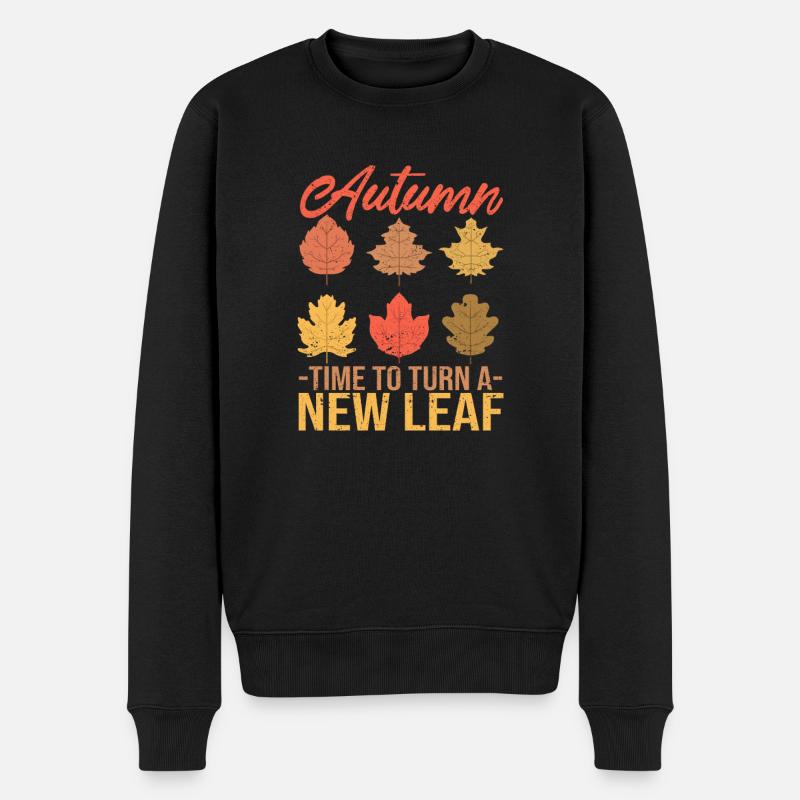 L’automne tourne une nouvelle inspiration - Pull Premium bio Homme - noir