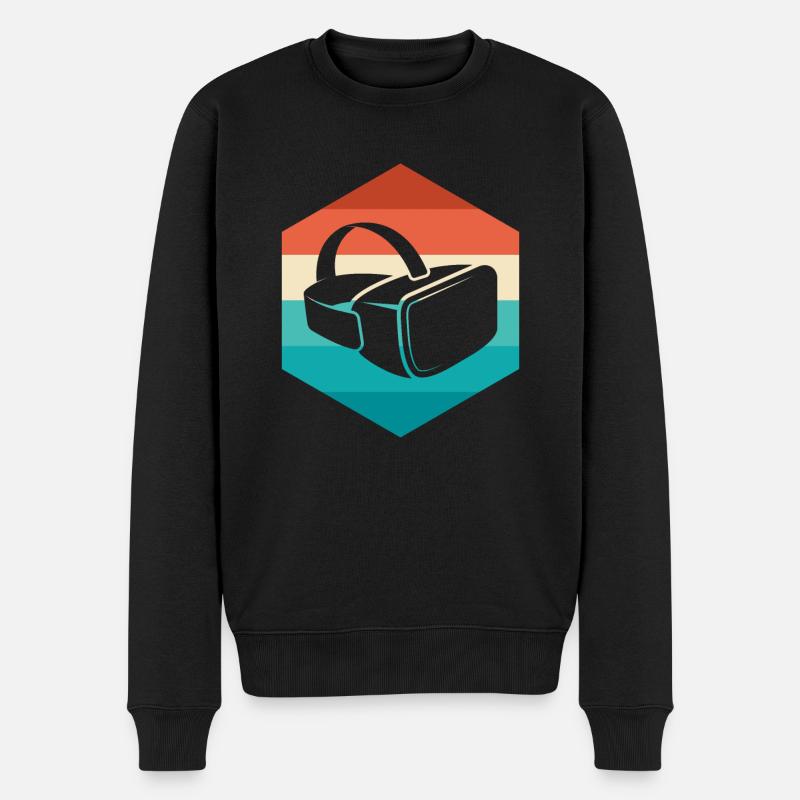Virtual Reality VR Geschenk - Männer Premium Bio Pullover - Schwarz