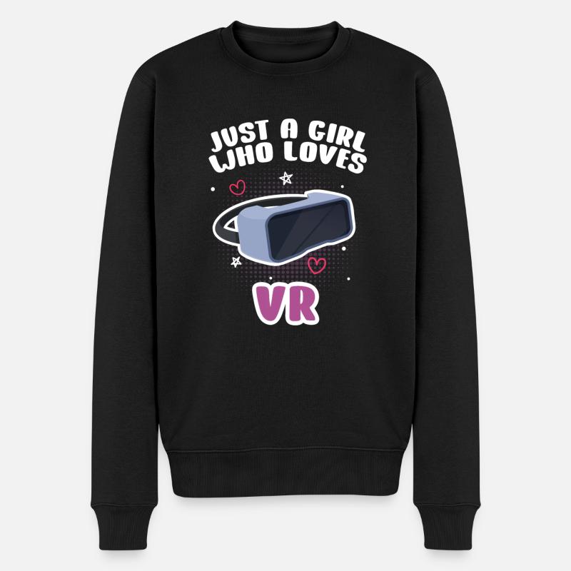 Virtual Reality VR Geschenk - Männer Premium Bio Pullover - Schwarz