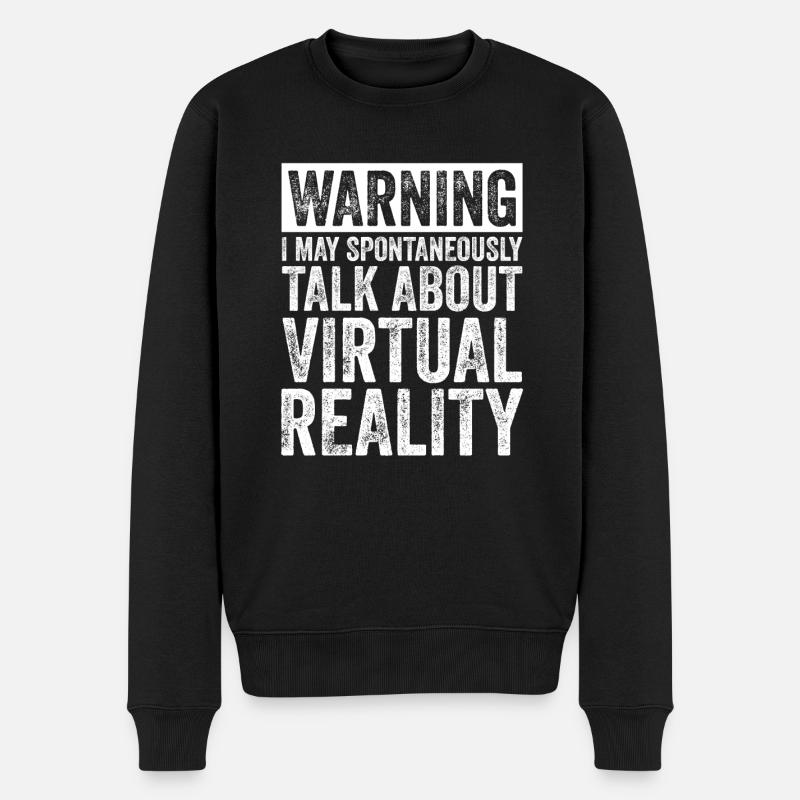 Virtual Reality VR Gift - Men's Premium Organic Jumper - black