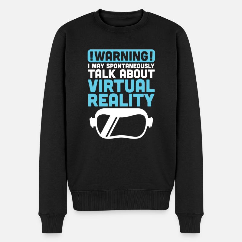 Virtual Reality VR Geschenk - Männer Premium Bio Pullover - Schwarz