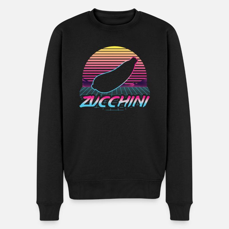 Zucchini - Männer Premium Bio Pullover - Schwarz