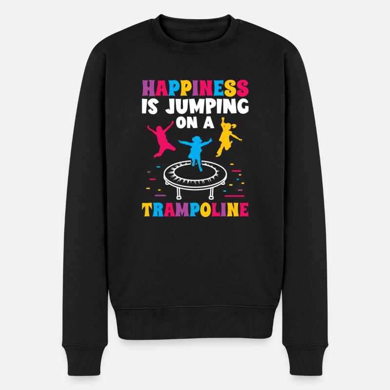 jumping gymnastic Kids Trampolines - Männer Premium Bio Pullover - Schwarz