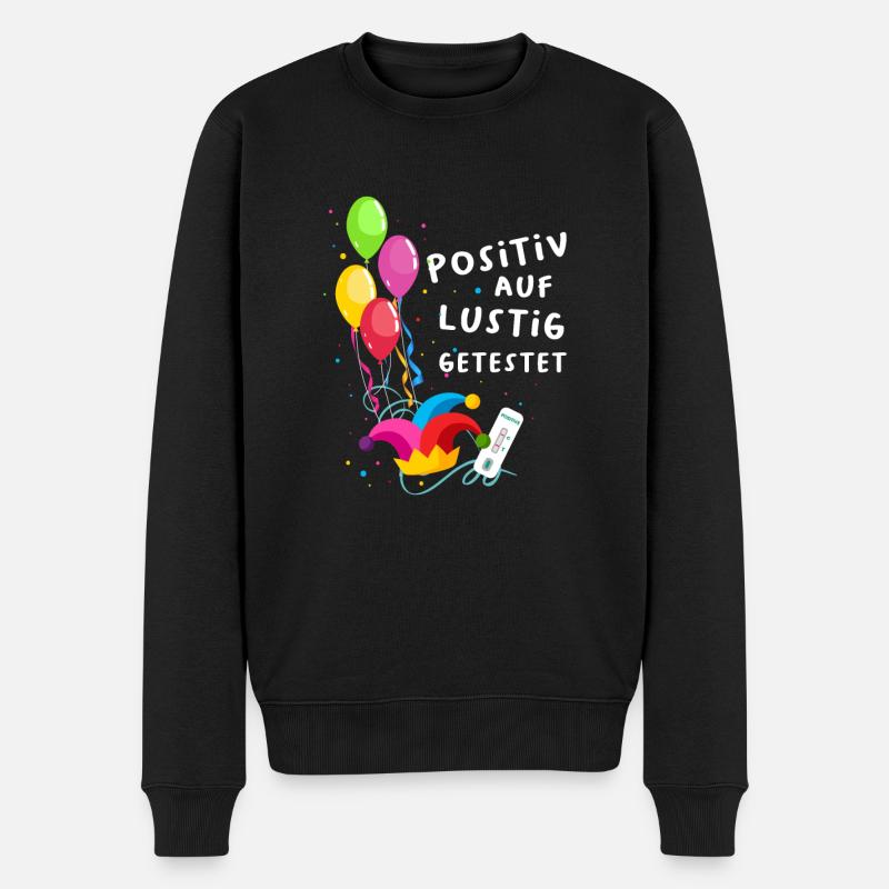 Positiv auf Lustig Getestet - Männer Premium Bio Pullover - Schwarz