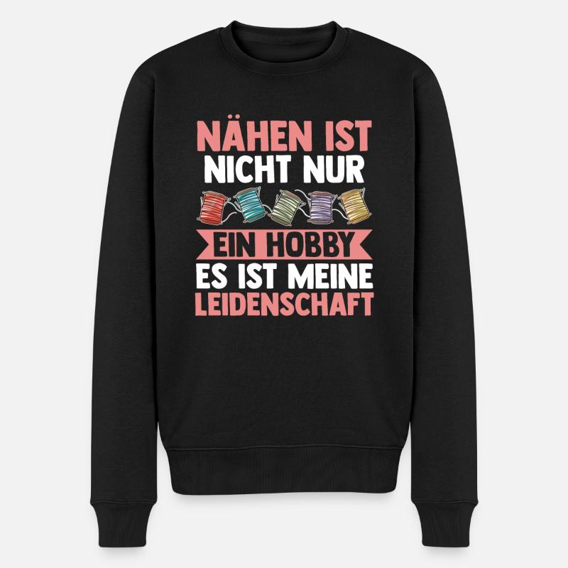 Schneidern Nähen - Männer Premium Bio Pullover - Schwarz