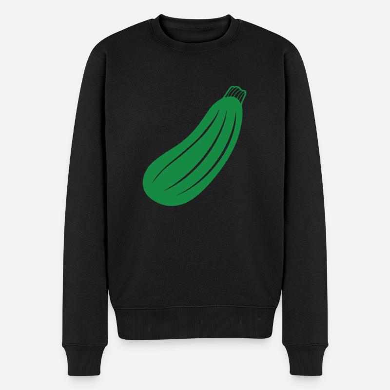 Zucchini - Männer Premium Bio Pullover - Schwarz