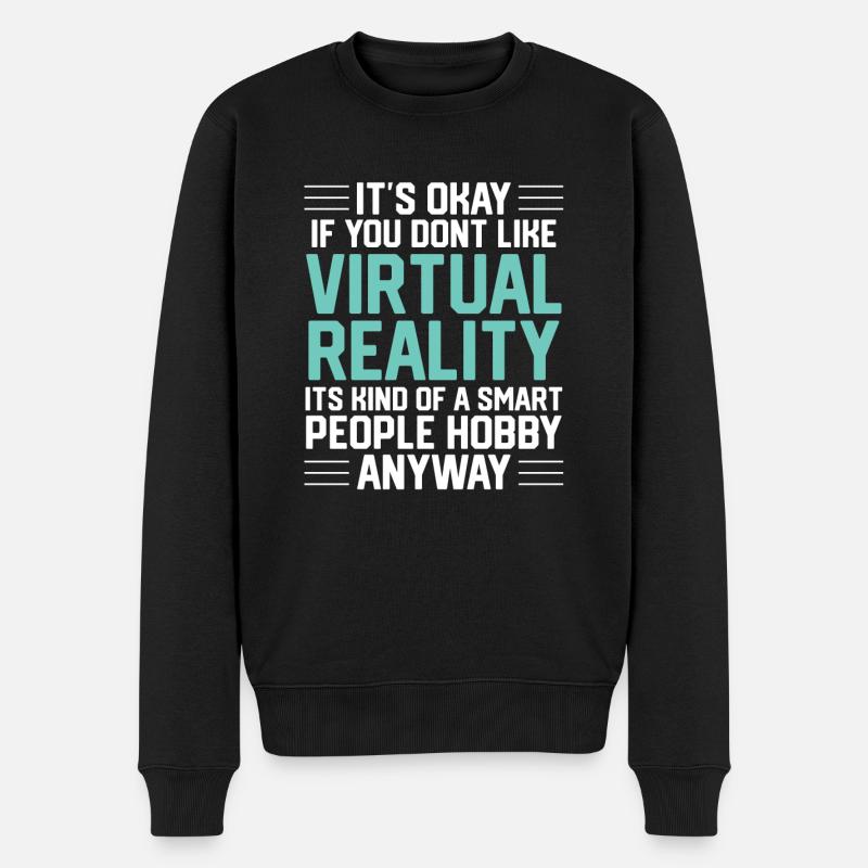 Virtual Reality VR Geschenk - Männer Premium Bio Pullover - Schwarz