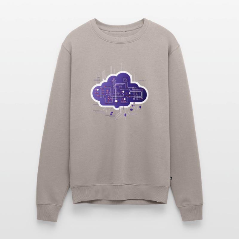 Cloud Computing Computer Electronics Circuit Men's Premium Organic Jumper