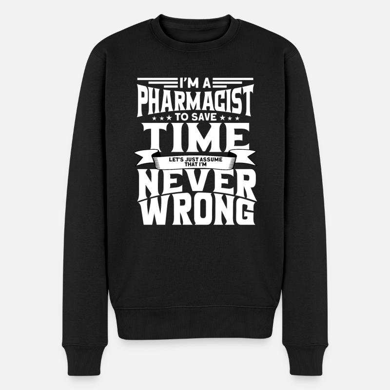 Apotheker - Männer Premium Bio Pullover - Schwarz