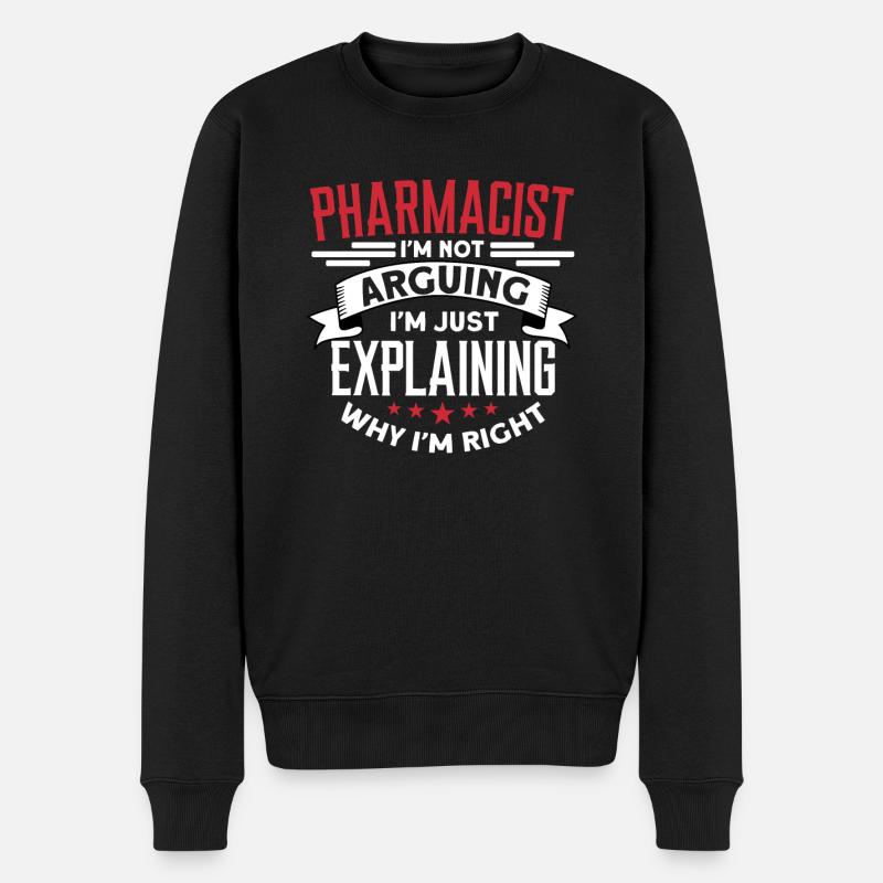 Apotheker - Männer Premium Bio Pullover - Schwarz