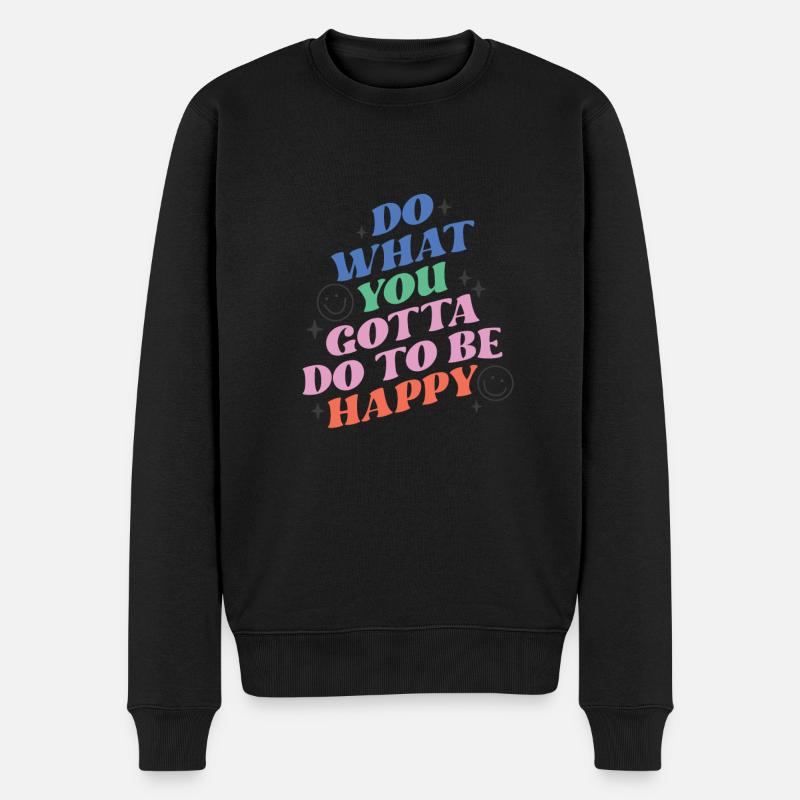 Citations de motivation inspirantes Dictons - Pull Premium bio Homme - noir