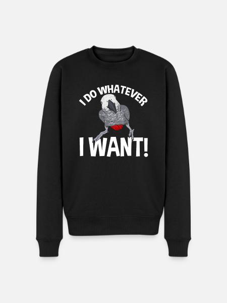 Graupapagei African Grey Parrot Papagei - Men's Premium Organic Jumper - black