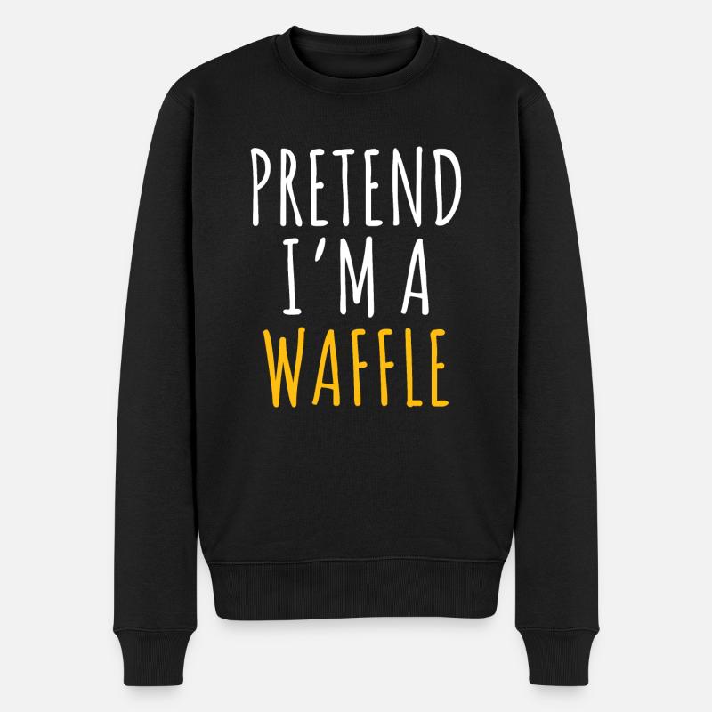 Waffel - Männer Premium Bio Pullover - Schwarz