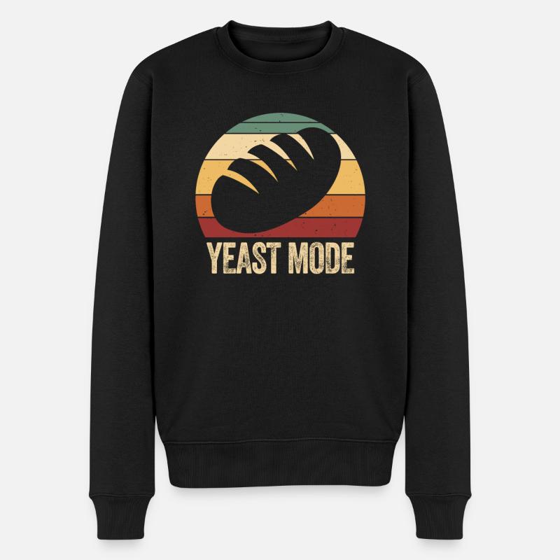 Weinlese-Hefe-Modus - Männer Premium Bio Pullover - Schwarz