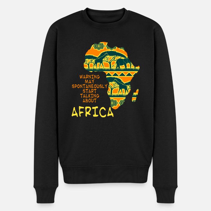 Afrika Safari - Männer Premium Bio Pullover - Schwarz