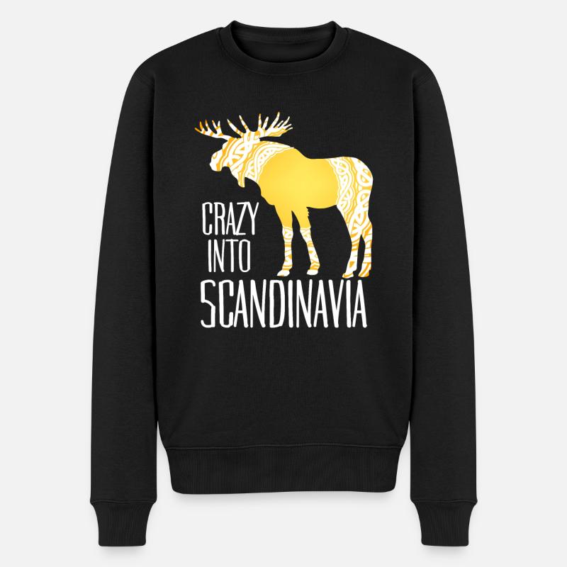 Scandinavie Viking Elk - Pull Premium bio Homme - noir