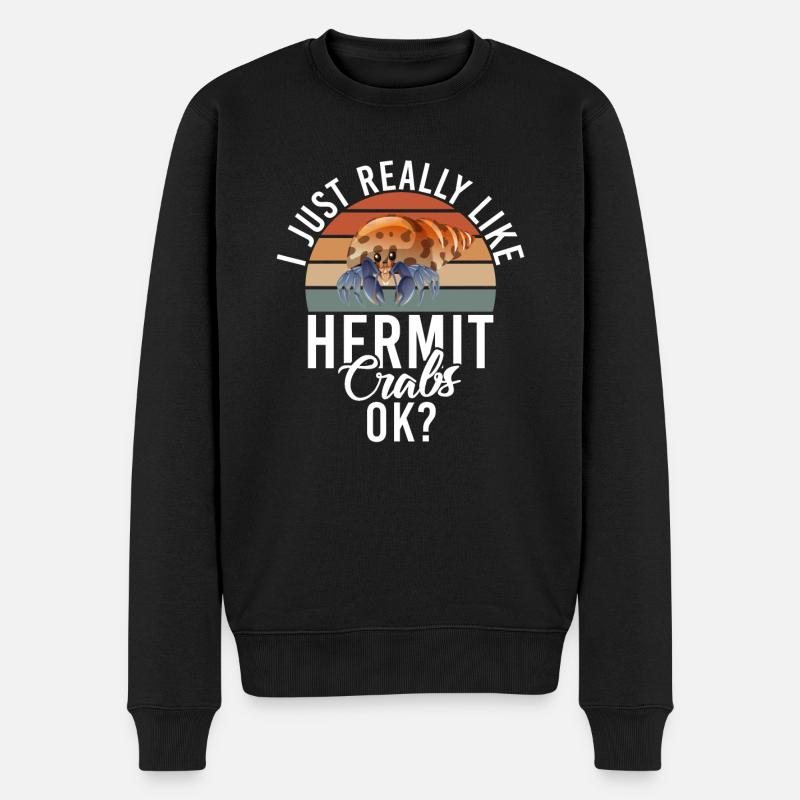 Cadeaux de crabe ermite - Pull Premium bio Homme - noir