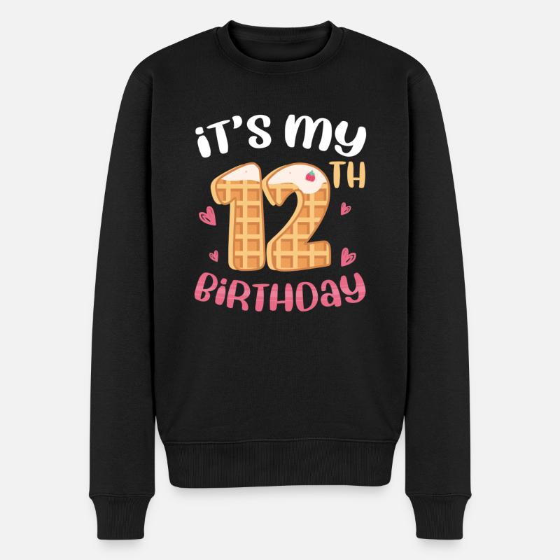 Gaufre du 12e anniversaire - Pull Premium bio Homme - noir