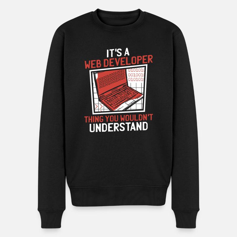 Web Developer Web Developer Funny - Men's Premium Organic Jumper - black