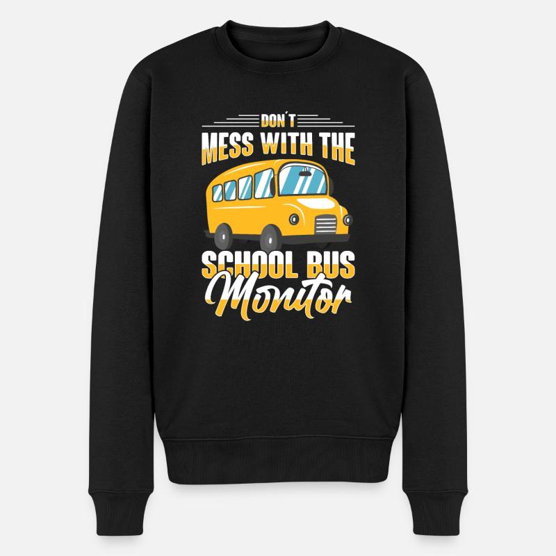 Schulbusmonitor Busbegleiter Schülerbeförderung - Männer Premium Bio Pullover - Schwarz