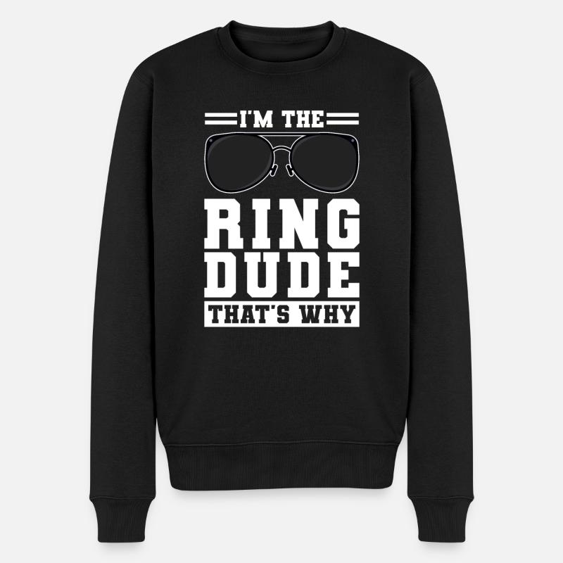 Ring Bär Ring Ring Sicherheit Ring Geck Geschenk - Männer Premium Bio Pullover - Schwarz