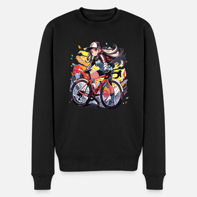 Fille de vélo de route - Pull Premium bio Homme - noir