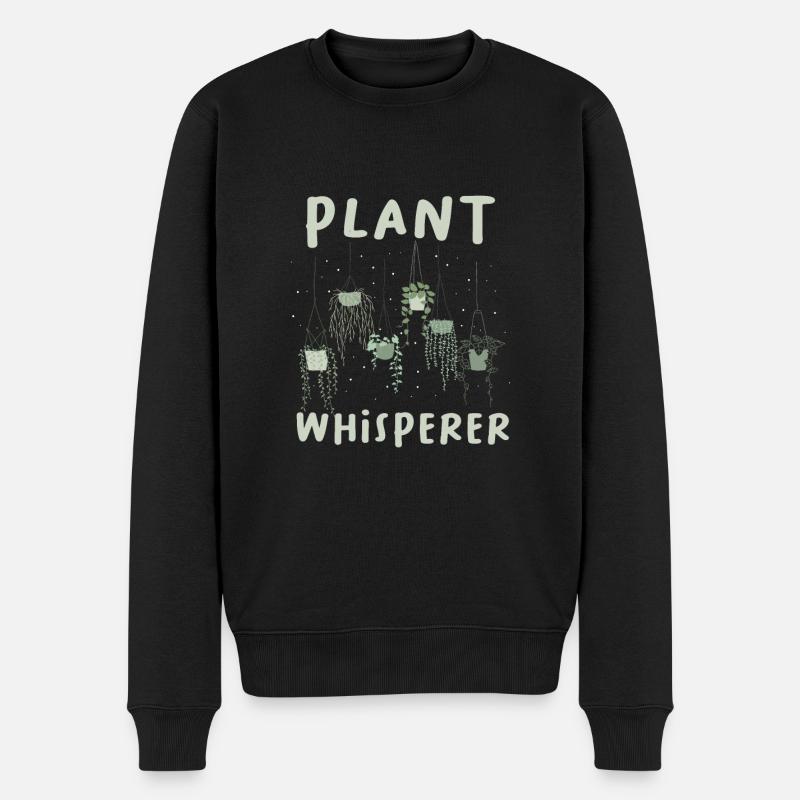 Pflanzen Plant Whisperer Garten Florist Gärtner - Männer Premium Bio Pullover - Schwarz