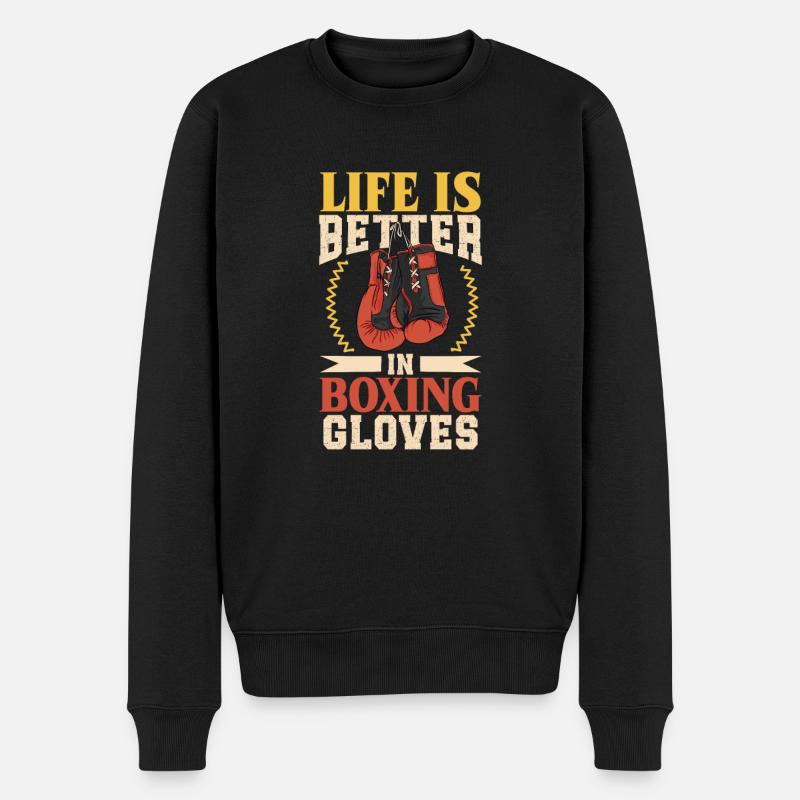 Boxe féminine Boxe féminine Boxeuse féminine - Pull Premium bio Homme - noir