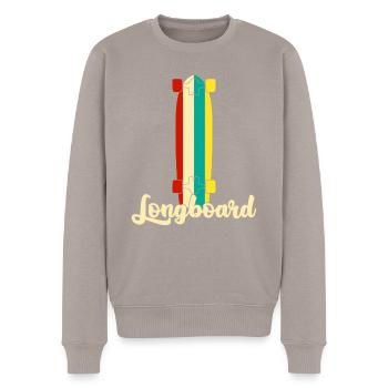 Longboard Longboarding Retro Longboarder - Pull Premium bio Homme - taupe - Devant - Nico (187cm)