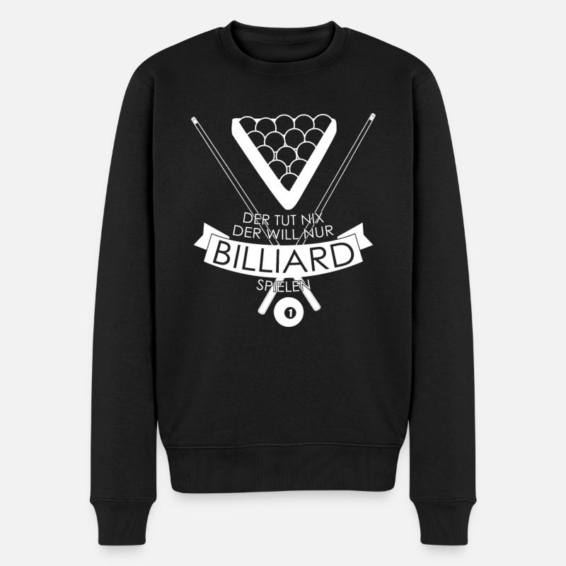 Billard Poolbillard Billardtisch Snooker - Männer Premium Bio Pullover - Schwarz