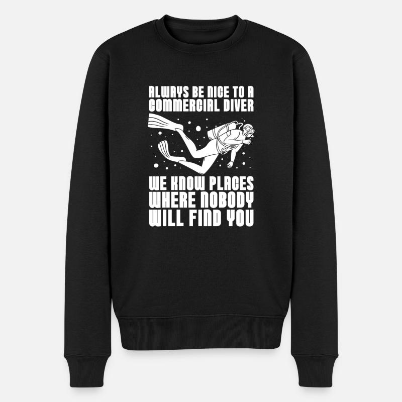 Plongeurs Plongée commerciale - Pull Premium bio Homme - noir